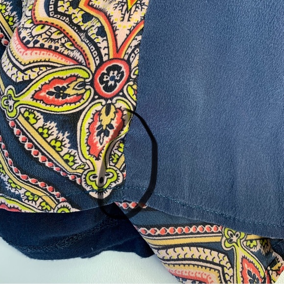 KOOKAI Blue Floral Silk Drop Shoulder V Neck Sheath Dress 42 / US 10‎ - Picture 12 of 12